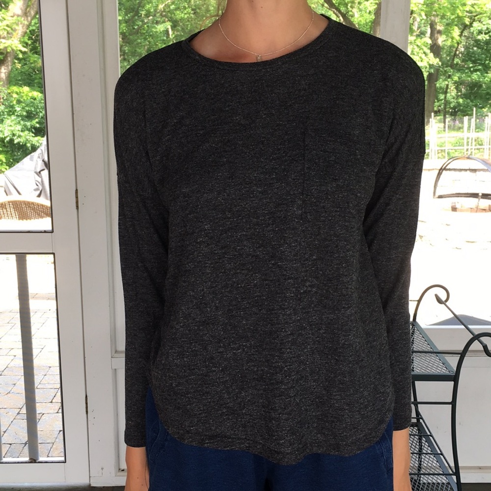 long sleeve grey shirt